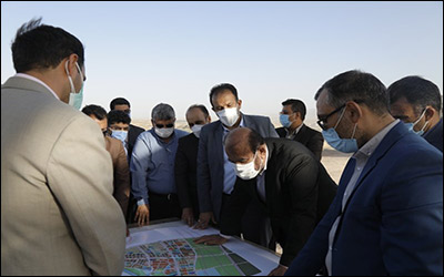بازدید وزیر راه و شهرسازی از پروژه ۷۲۰ واحدی طرح اقدام ملی تعاونی مسکن فاز ۳ ارتش بیرجند