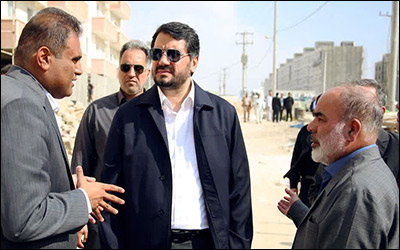 بازدید وزیر راه و شهرسای از طرح نهضت ملی مسکن شهرستان چابهار