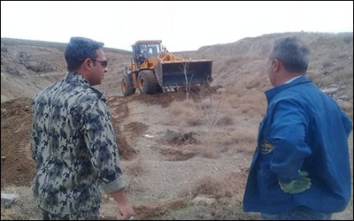 رفع تصرف ۱۰۰۰ مترمربع از اراضی ملی در شهرستان طرقبه شاندیز