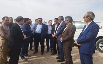 بازدید اعضای قرارگاه طرح نهضت ملی مسکن از عملیات ساخت ۳۰۰ واحد ویلایی شهر جدید رامشار