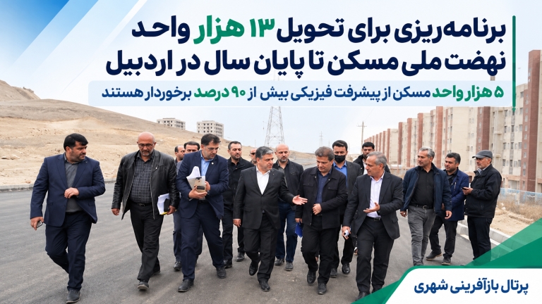 برنامه‌ریزی برای تحویل ۱۳ هزار واحد نهضت ملی مسکن تا پایان سال در اردبیل / ۵ هزار واحد مسکن از پیشرفت فیزیکی بیش از ۹۰ درصد برخوردار هستند